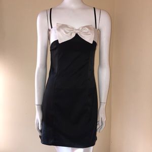 Black and white mini dress